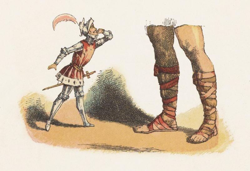 Kuvitus Jack The Giant Killerille (värilitho) tekijältä Richard Doyle