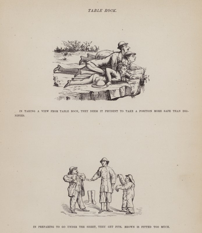 Sivu from The American Tour of Mrs. Brown, Jones and Robinson (kaiverrus) tekijältä Richard Doyle