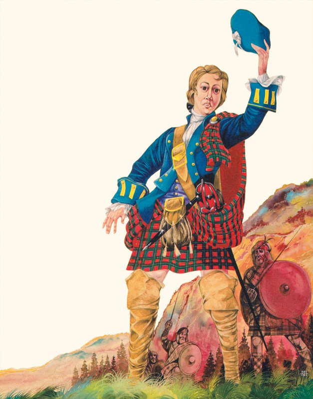 Bonnie Prince Charlie (värilitografia) tekijältä Richard Hook