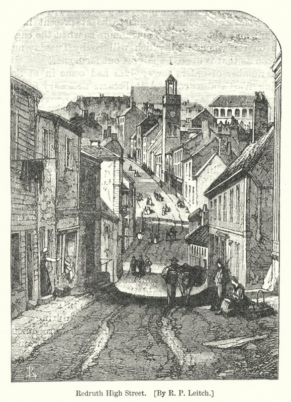 Redruth High Street (kaiverrus) tekijältä Richard Principal (after) Leitch