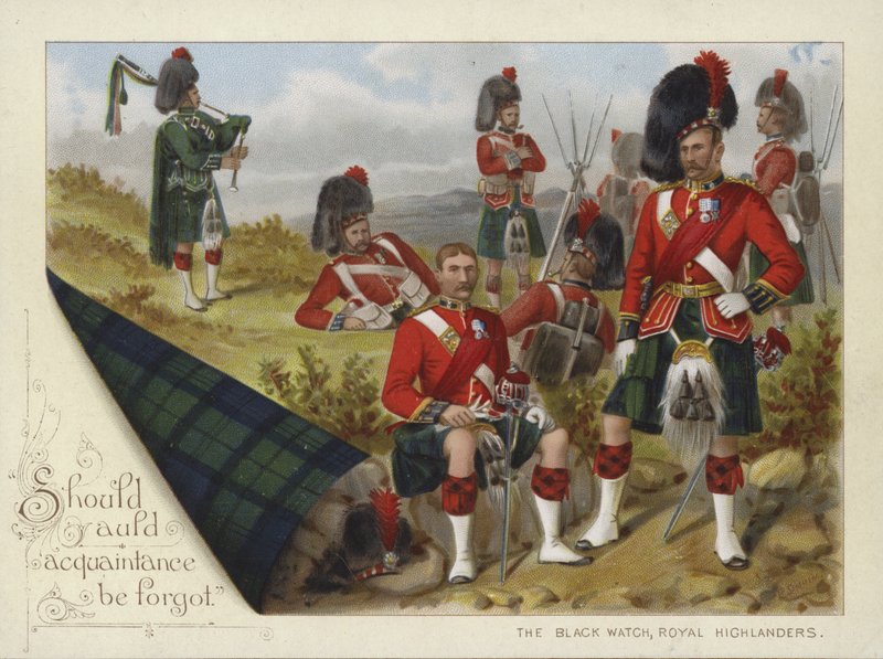 The Black Watch, Royal Highlanders (chromolitho) tekijältä Richard Simkin