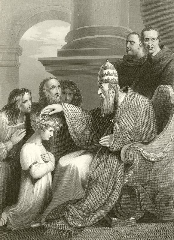 Prinssi Alfred ennen paavi Leo III:ta tekijältä Richard Westall