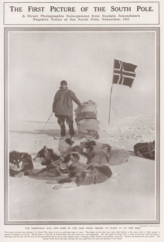 Ensimmäinen kuva etelänavalta (m/w kuva) tekijältä Roald Engelbergt Gravning Amundsen