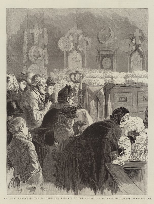 Viimeiset jäähyväiset, Sandringhamin vuokralaiset St Mary Magdalenan kirkossa, Sandringhamissa tekijältä Robert Barnes