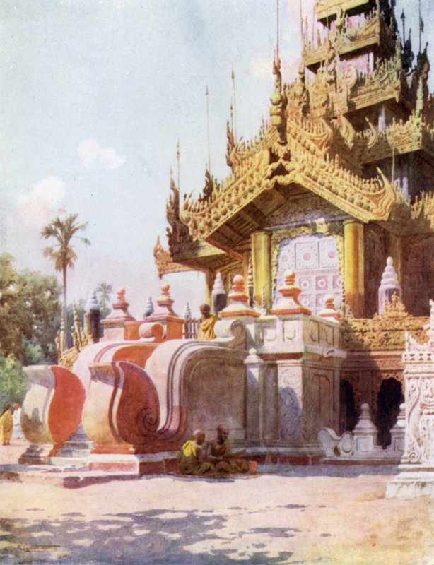 Portico of the Queens Golden Monastery, Mandalay tekijältä Robert George Talbot Kelly