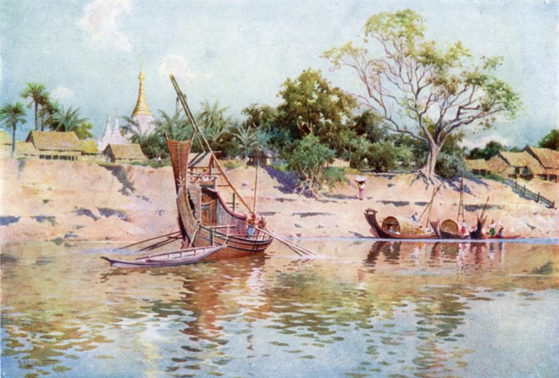 Irrawaddy Banks lähellä Myin-gyania tekijältä Robert George Talbot Kelly