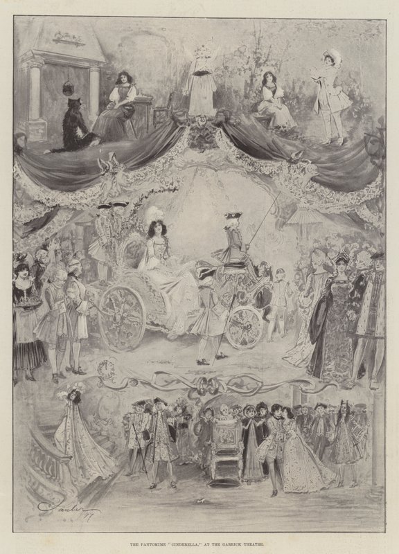 Pantomiimi Cinderella, Garrick-teatterissa tekijältä Robert Sauber