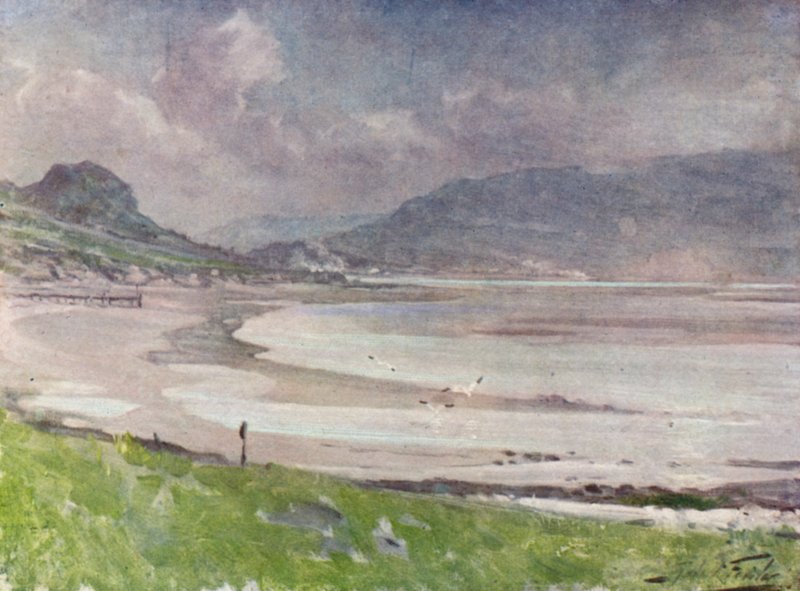 Silvery Light, Conway Shore (väri litho) tekijältä Robert (after) Fowler