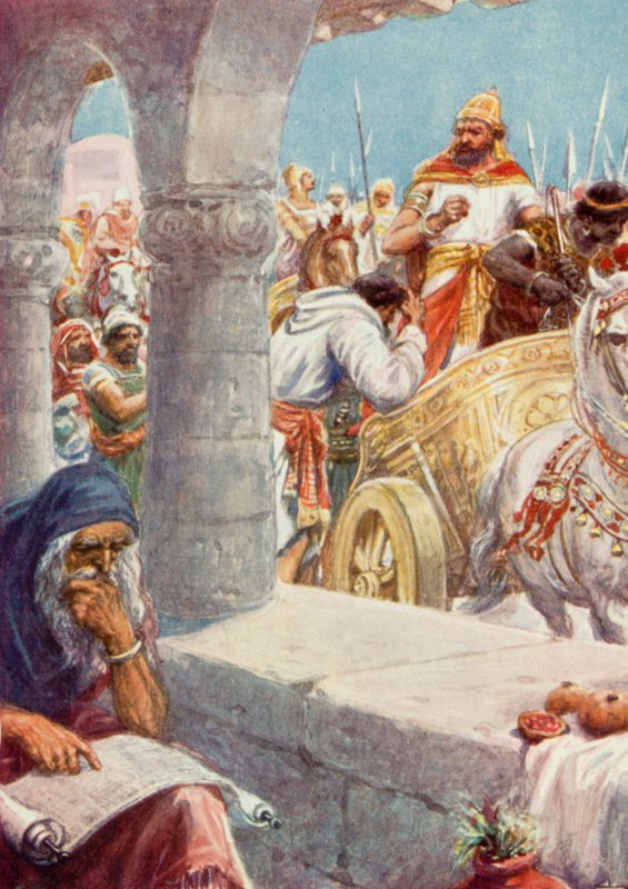 "Mene peseytymään Jordaniassa" (väri litho) tekijältä Robert Ambrose Dudley