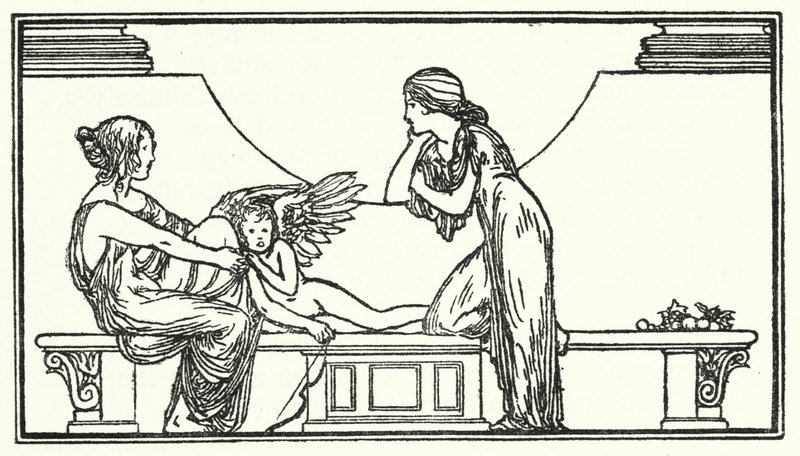 Kuvitus John Keatsin runoille (litho) tekijältä Robert Anning Bell