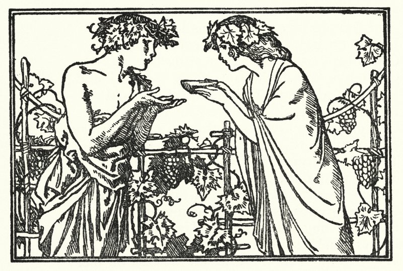 Kuvitus John Keatsin runoille: Endymion (litho) tekijältä Robert Anning Bell