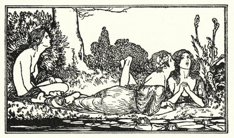 Kuvitus John Keatsin runoille: Endymion (litho) tekijältä Robert Anning Bell