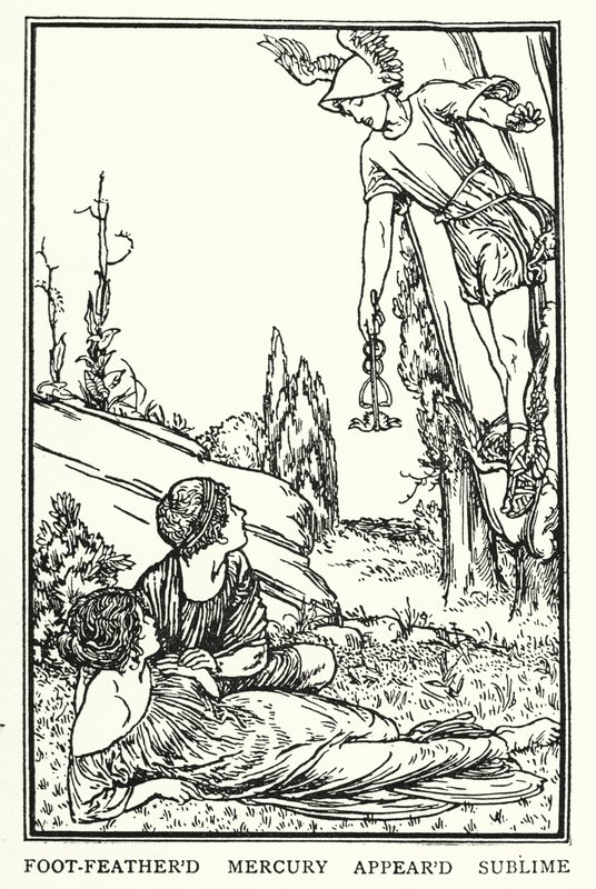 Kuvitus John Keatsin runoille: Endymion (litho) tekijältä Robert Anning Bell