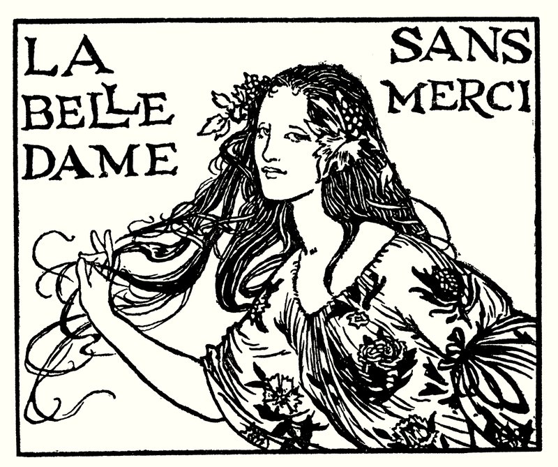 Kuvitus John Keatsin runoille: La Belle Dame Sans Merci (litho) tekijältä Robert Anning Bell