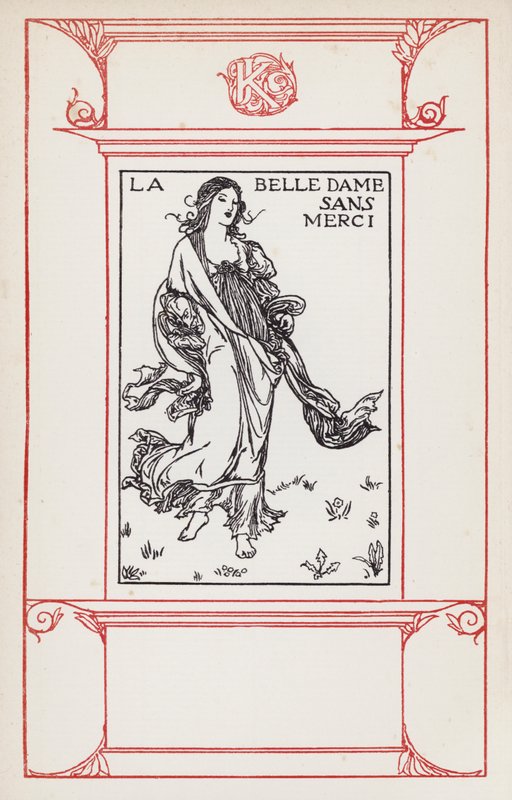 Kuvitus John Keatsin runoille: La Belle Dame Sans Merci (litho) tekijältä Robert Anning Bell