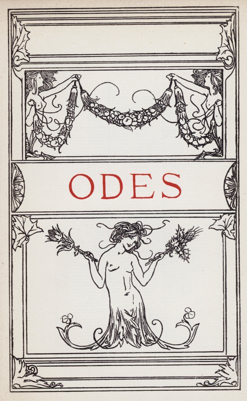 Kuvitus John Keatsin runoille: Odes (litho) tekijältä Robert Anning Bell