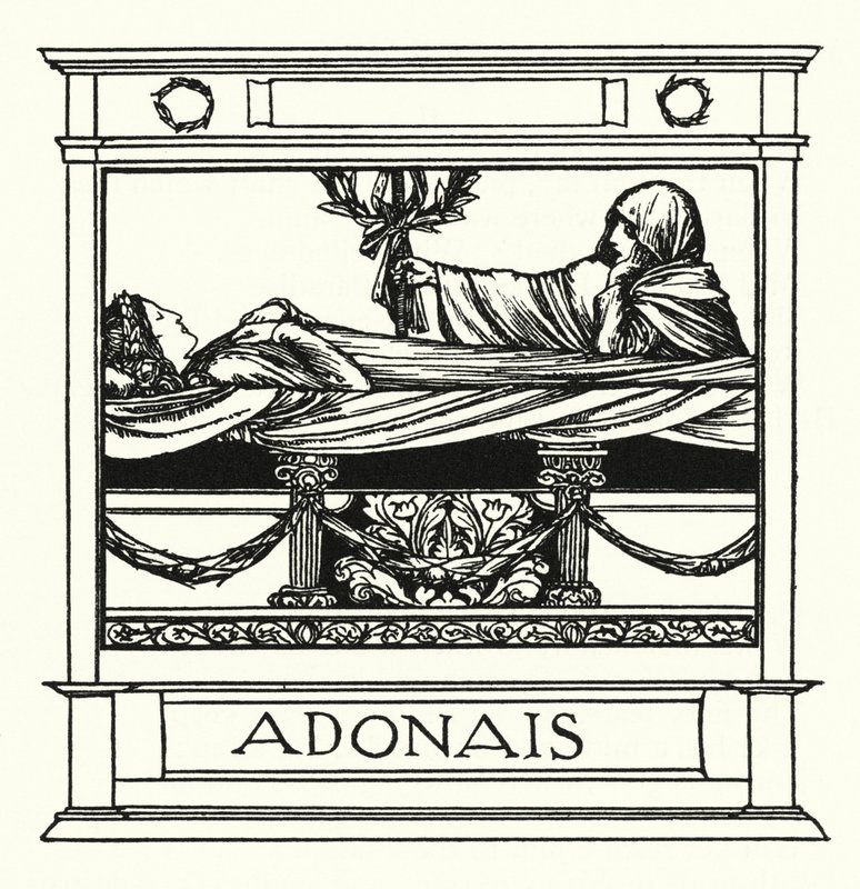 Shelley: Adonais (litografia) tekijältä Robert Anning Bell