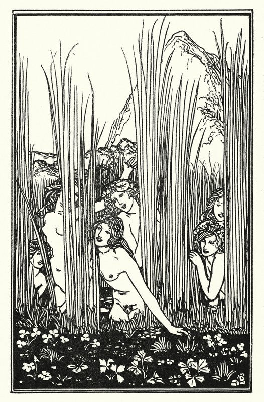 Shelley: Hymn of Pan (litografia) tekijältä Robert Anning Bell
