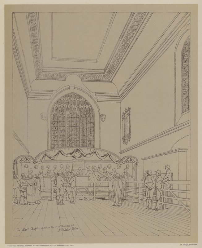 Guildhall Chapel, Lontoon kaupunki tekijältä Robert Blemell (after) Schnebbelie