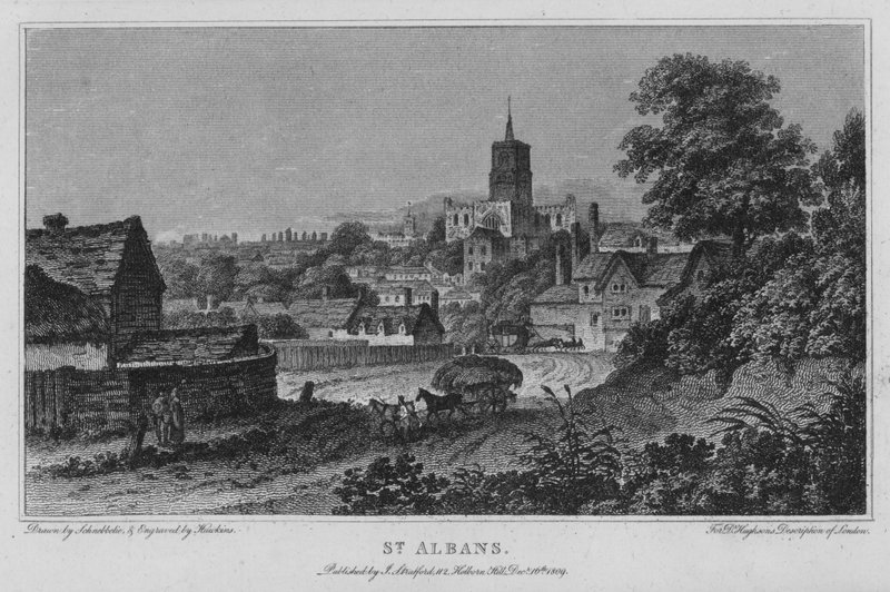 St Albans (kaiverrus) tekijältä Robert Blemell (after) Schnebbelie