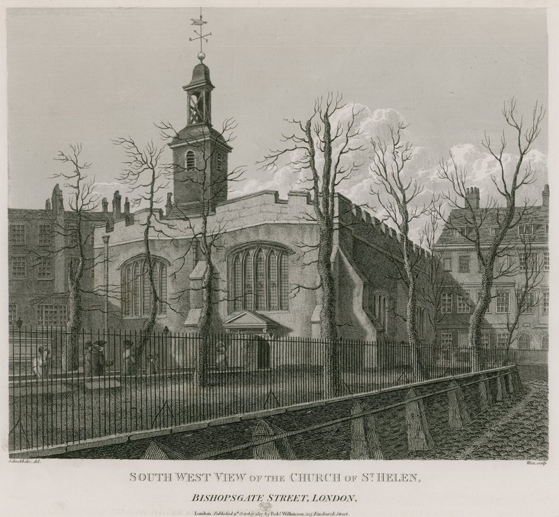 Pyhän Helenin kirkko, Bishopsgate Street, Lontoo tekijältä Robert Blemell Schnebbelie