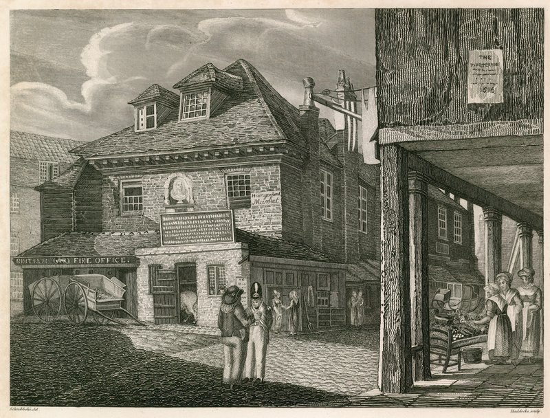 Hungerford Market, lähellä York Buildingsia, The Strand, Lontoo tekijältä Robert Blemell Schnebbelie