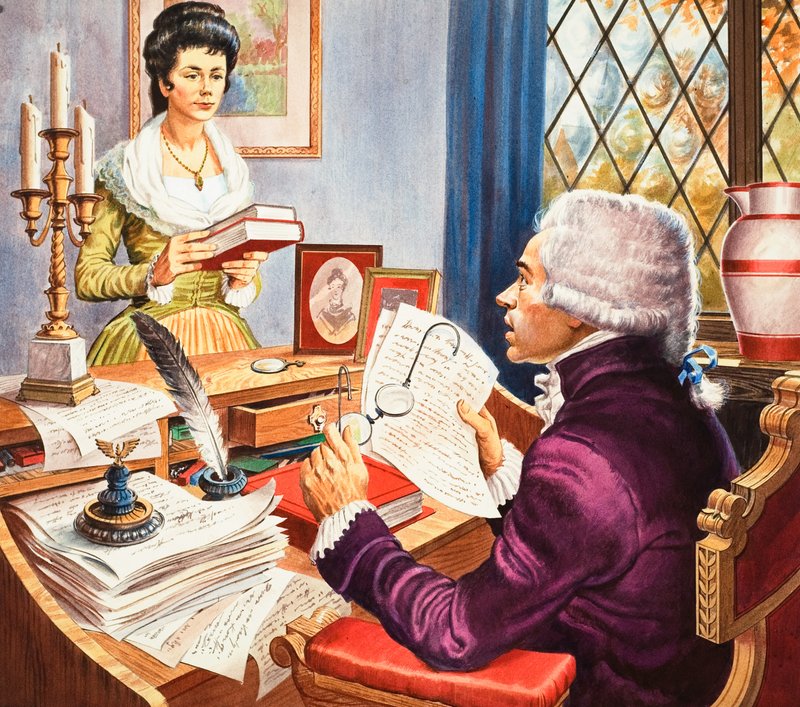 Robespierre ja Eleanore Duplay (guassia paperille) tekijältä Robert Brook