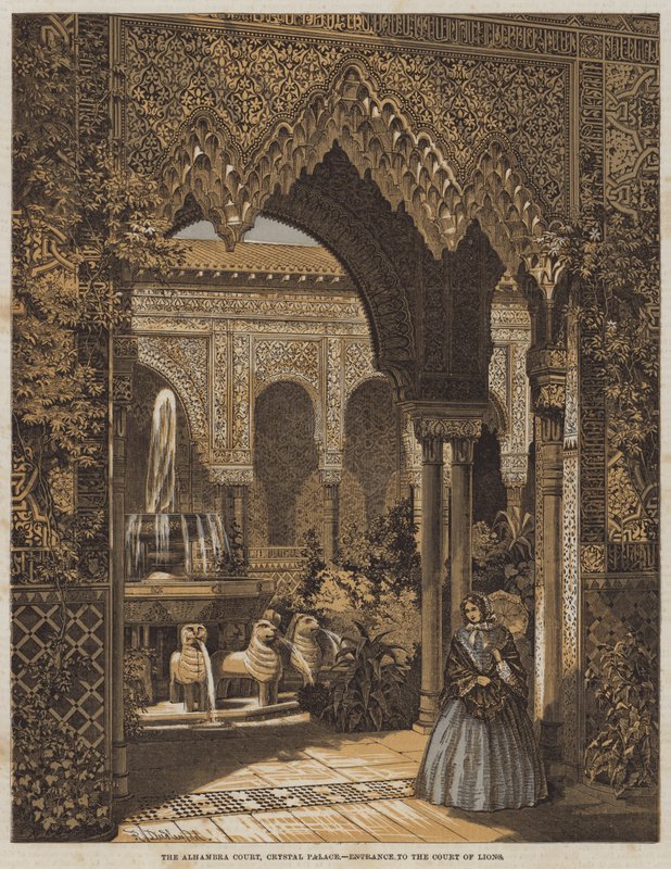 Alhambra Court, Crystal Palace, Lions Courtin sisäänkäynti tekijältä Robert Dudley