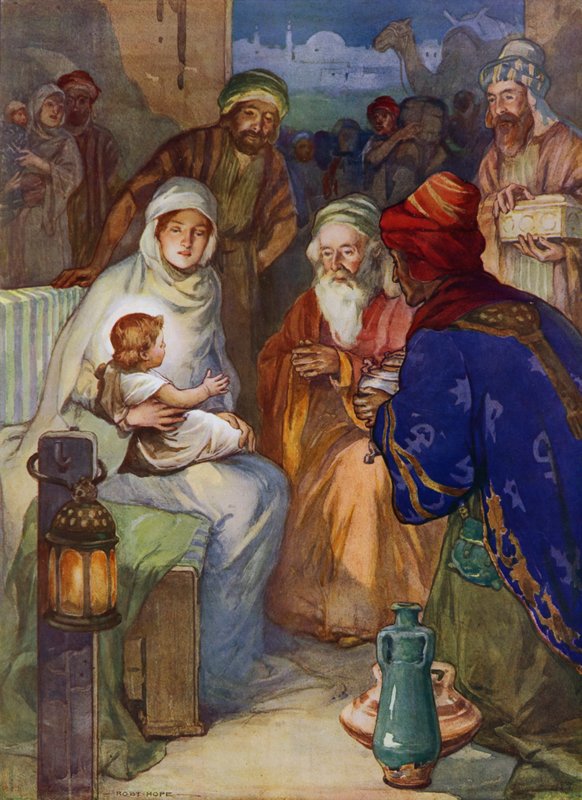 Idän viisaat (väri litho) tekijältä Robert Hope