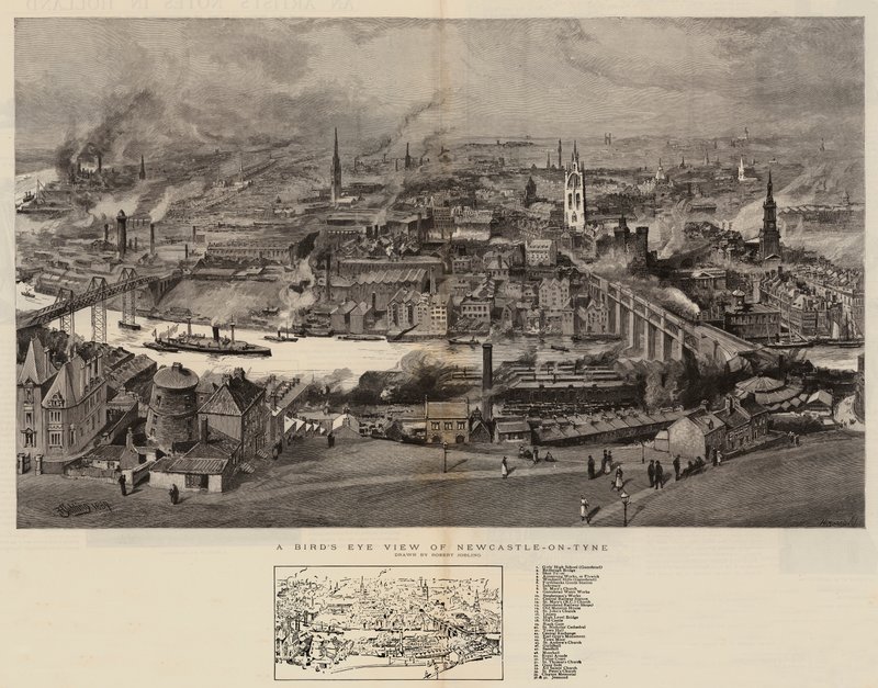 Lintuperspektiivistä Newcastle-on-Tynestä tekijältä Robert Jobling