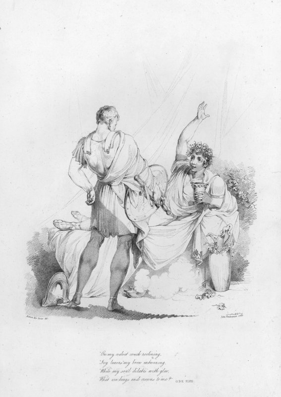 Anacreon, Ode XLVIII (kaiverrus) tekijältä Robert Kerr (after) Porter