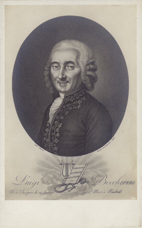 Luigi Boccherini, italialainen säveltäjä ja sellisti (1743-1805). tekijältä Robert Lefevre