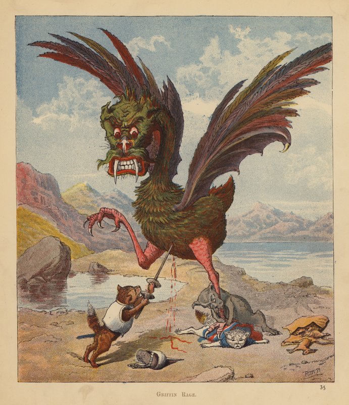 The Kitten Pilgrims: Griffin Rage (väri litho) tekijältä Robert Michael Ballantyne