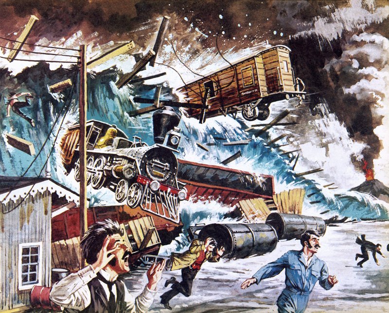 Chilessä vuoden 1896 purkausten aikana tapahtunut tsunami tekijältä Roger Payne