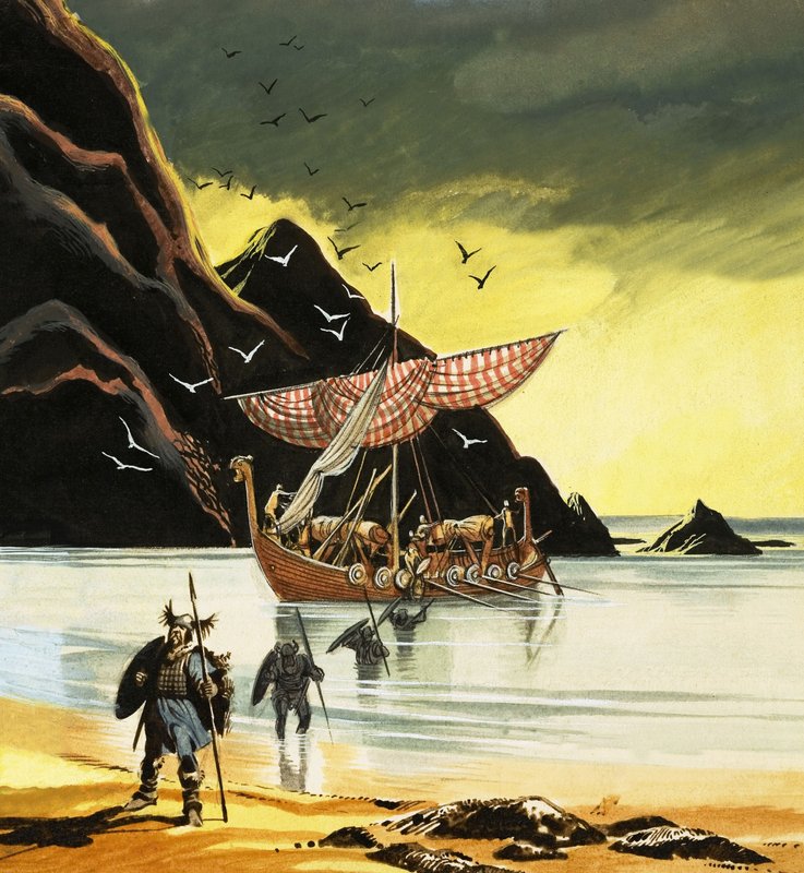 Leif Ericsson saavuttaa uuden maailman tekijältä Ron Embleton