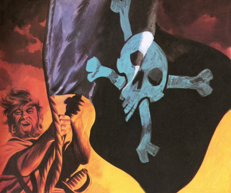 Jolly Rogerin nostaminen tekijältä Ron Embleton