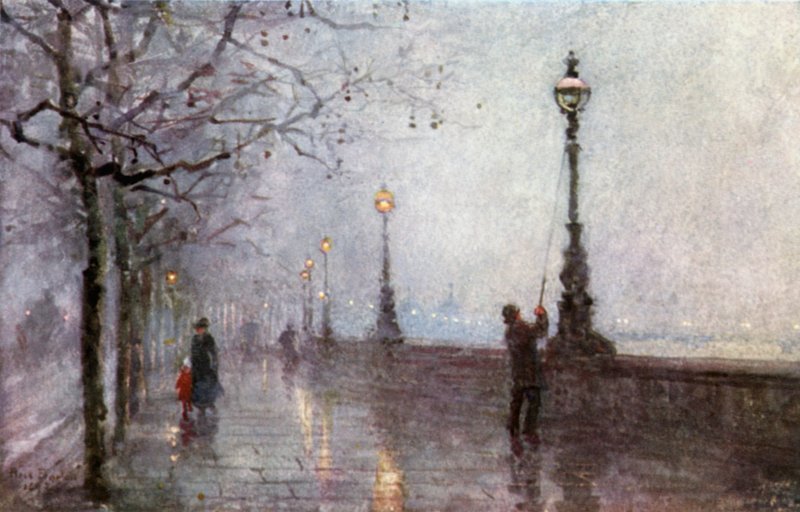 Viimeinen lamppu, Thames Embankment tekijältä Rose Maynard Barton
