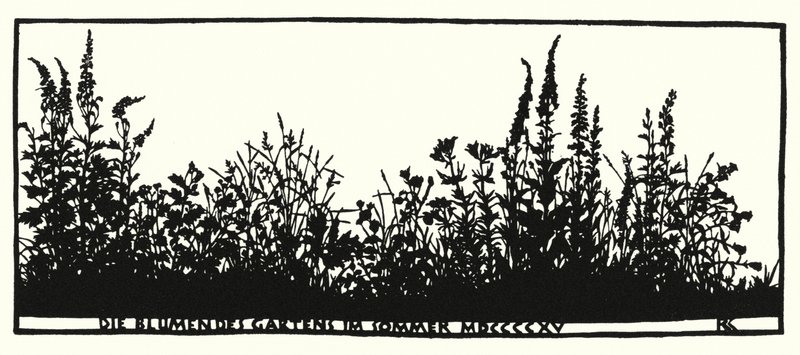 Sivu kotielämästä, siluetteja Rudolf Koch (litho) tekijältä Rudolf Koch