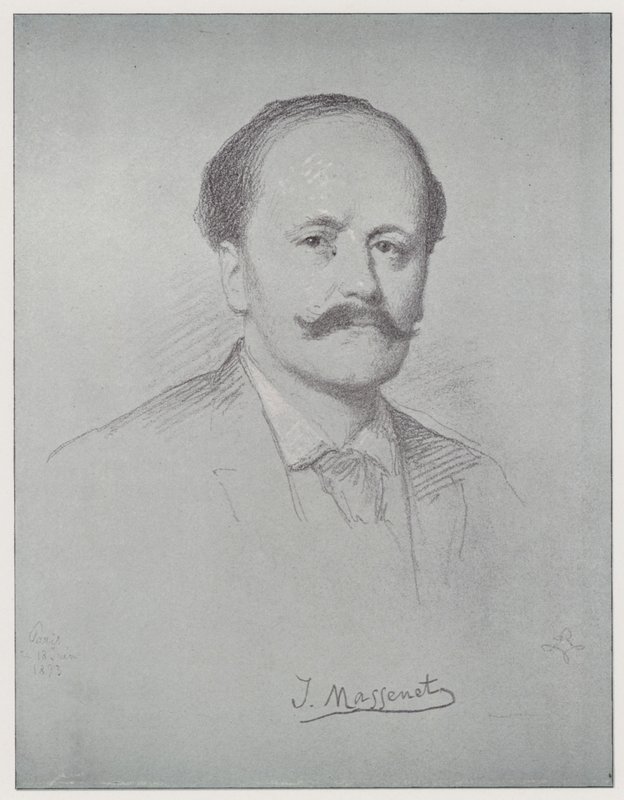 Jules Emile Frederic Massenet (litho) tekijältä Rudolf Lehmann