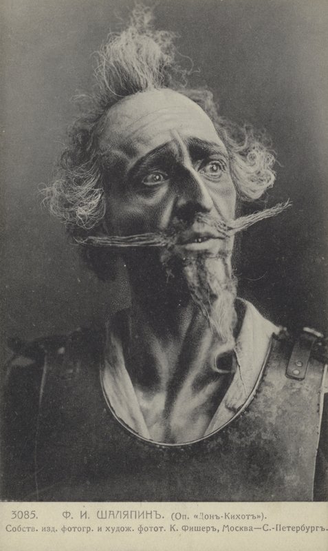 Feodor Chaliapin, venäläinen oopperalaulaja, Don Quijoten roolissa tekijältä Russian Photographer