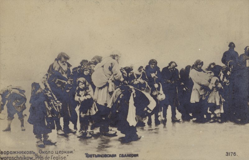 Lähellä kirkkoa, 1889 tekijältä Russian School