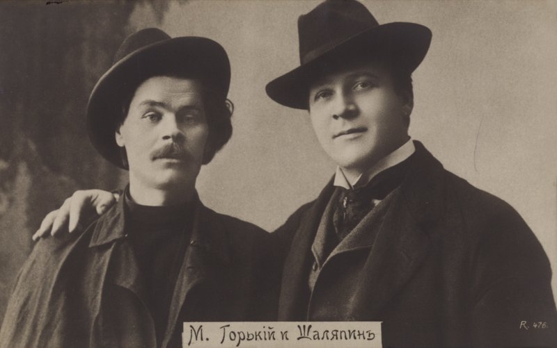Maksim Gorki ja Feodor Chaliapin tekijältä Russian Photographer