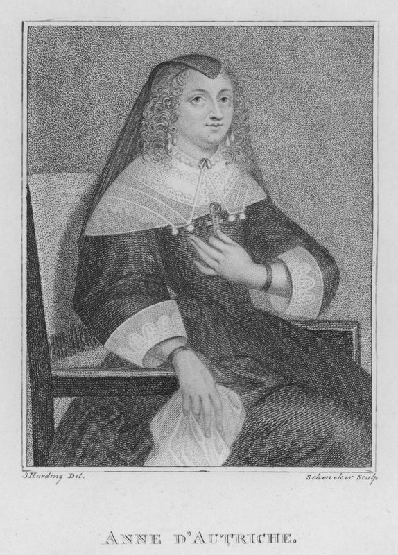 Anne of Austria (kaiverrus) tekijältä S. (after) Harding