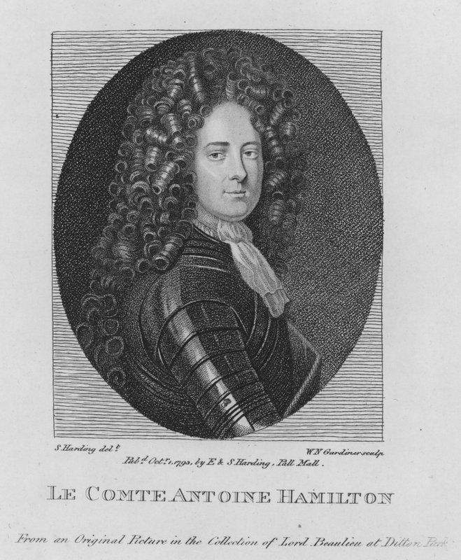 Kreivi Antoine Hamilton (kaiverrus) tekijältä S. (after) Harding
