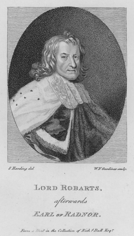 Lordi Robarts, jälkeenpäin Earl of Radnor (kaiverrus) tekijältä S. (after) Harding