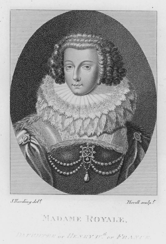 Madame Royale, Ranskalaisen Henry IV:n tytär (kaiverrus) tekijältä S. (after) Harding