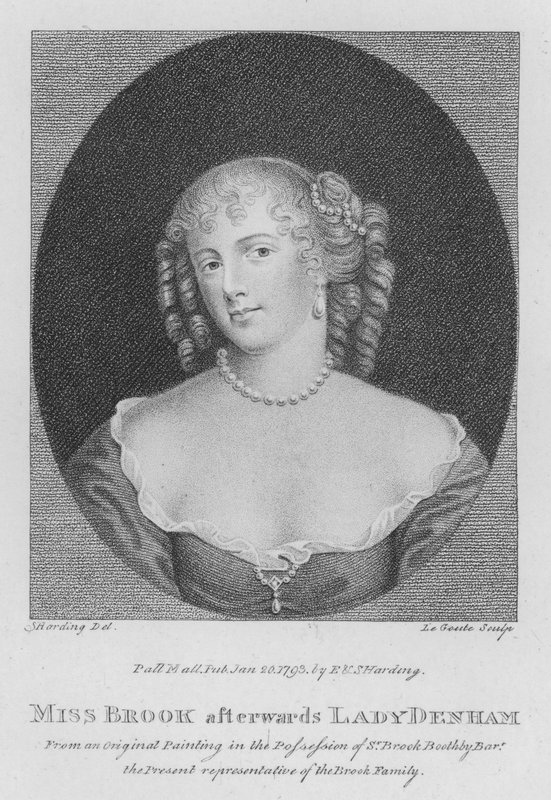 Miss Brook jälkeenpäin Lady Denham (kaiverrus) tekijältä S. (after) Harding