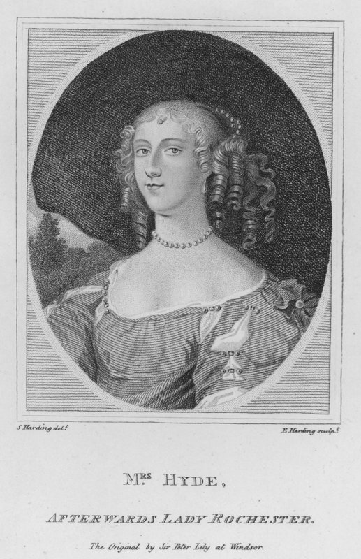 Rouva Hyde, jälkeenpäin Lady Rochester (kaiverrus) tekijältä S. (after) Harding