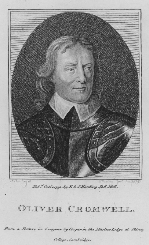 Oliver Cromwell (kaiverrus) tekijältä S. (after) Harding