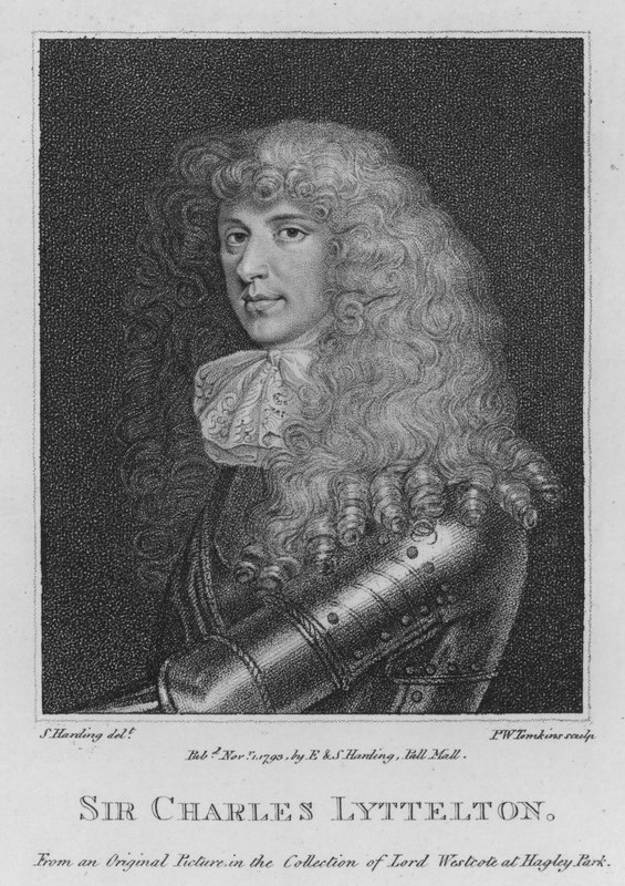 Sir Charles Lyttelton (kaiverrus) tekijältä S. (after) Harding